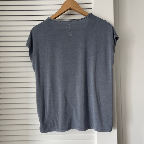 AE Dusty Blue Embroidered Top - Picture 2 of 4